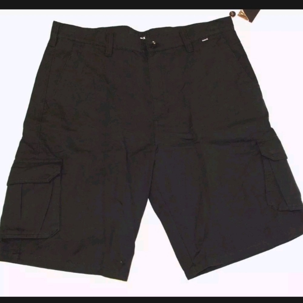 Hurley men's commando black cargo shorts